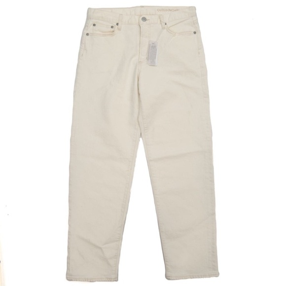 Outerknown Fillmore Boyfriend Stretch Button Fly Casual Jeans in Salt NWT - Picture 5 of 10
